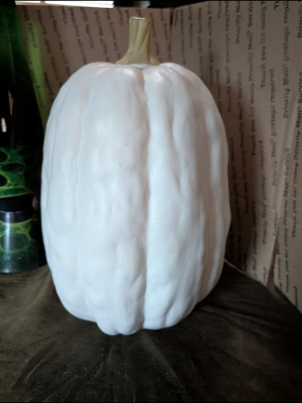 Target White Ceramic Pumpkin Sculpture with Cream Stem